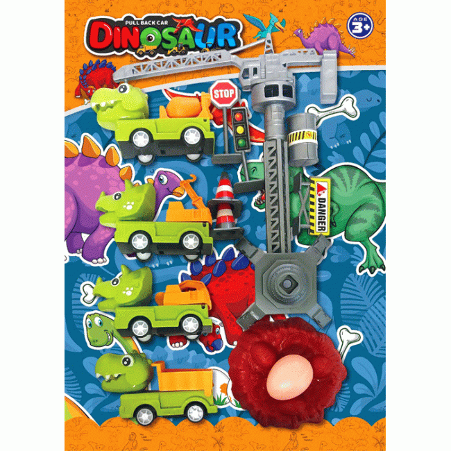 DINO ROAR ลากเส้นต่อจุดและกิจกรรมเสริมทักษะ + ชุดรถก่อสร้างไดโนเสาร์